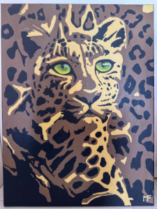 léopard tableau
