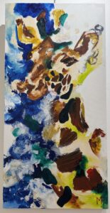 girafe tableau abstrait